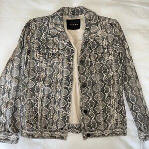BLANKNYC snake print denim jacket